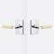 Sure-Loc Hardware Sure-Loc Hardware Levanto Passage Rosette, Polished Chrome, Knurled Grip in Satin Brass LV101 26 GRIP-KN SB - alternate 1